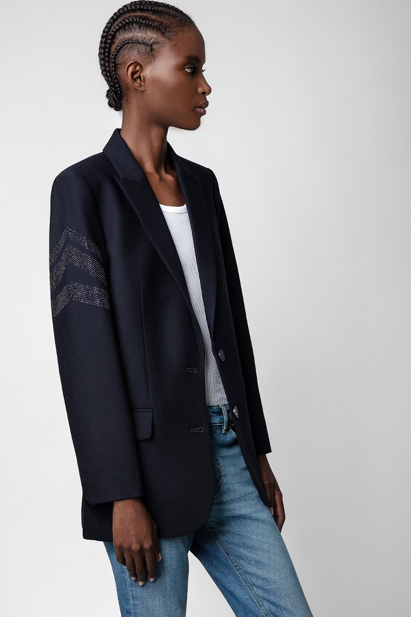 Viva Arrow Strass Blazer Encre