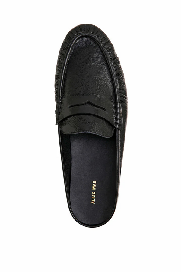 Ivy Black Oily Leather