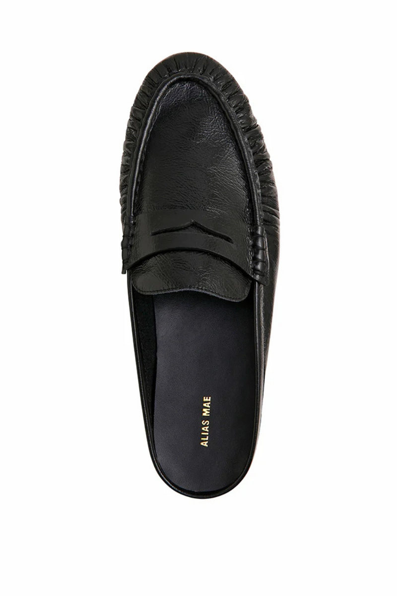 Ivy Black Oily Leather