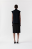 Lapel Long Vest Navy
