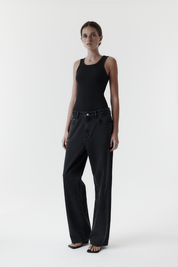 Ribbed Tank Top Black