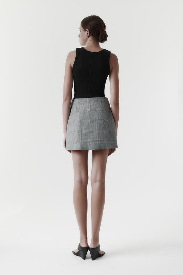 Camille Mini Skirt Houndstooth