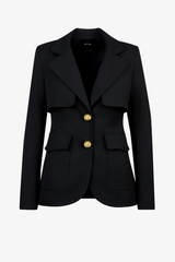 Storm Flap Blazer Deep Black