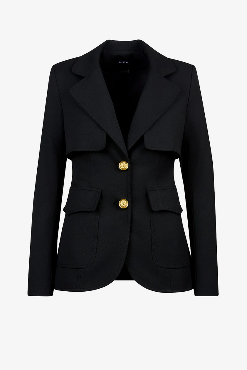Storm Flap Blazer Deep Black