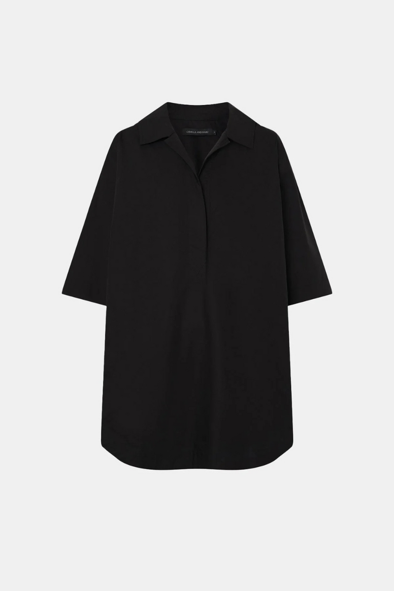 Cumulus Shirt Dress Black