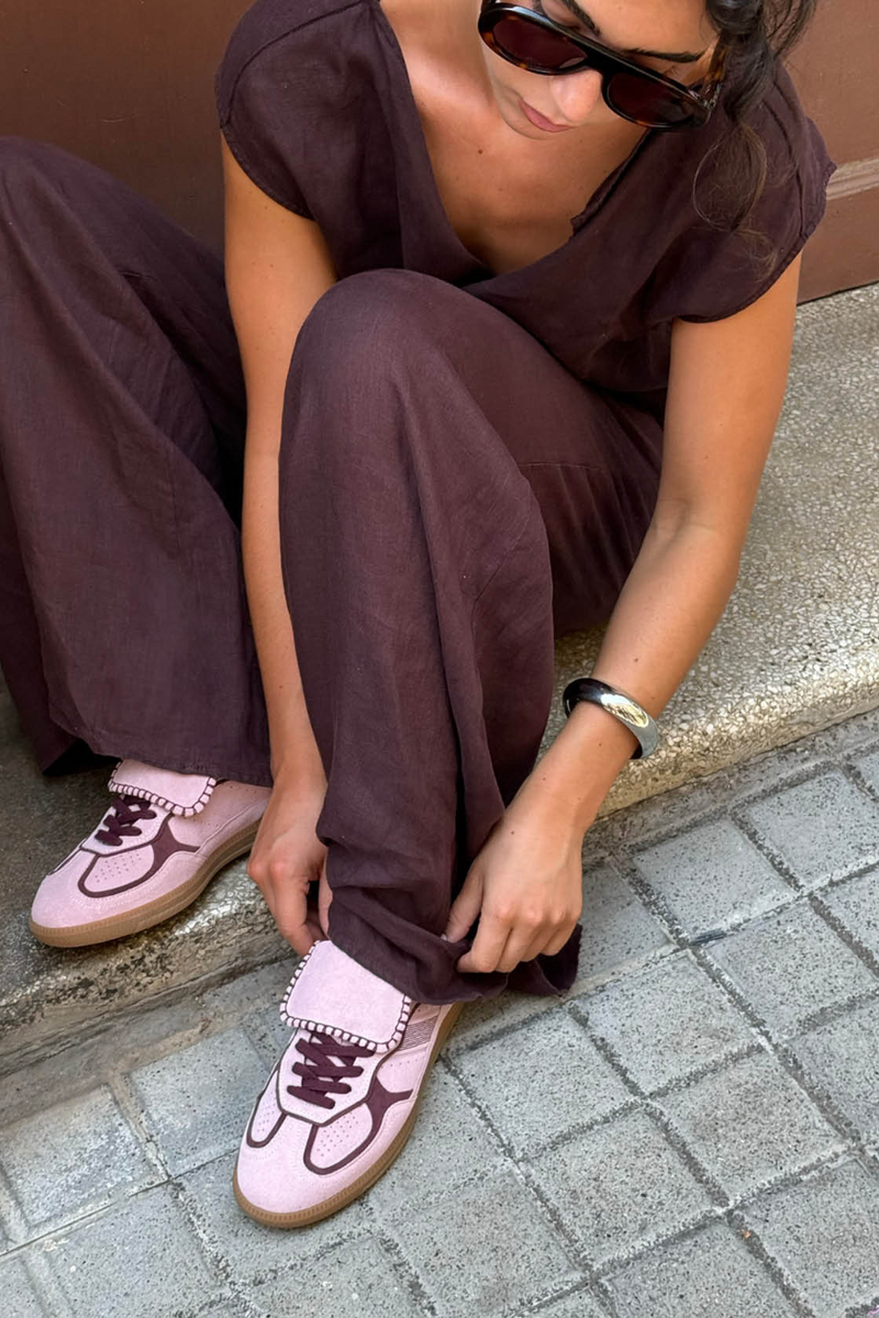 Tb.490 Club Suede Pink Leather Sneakers