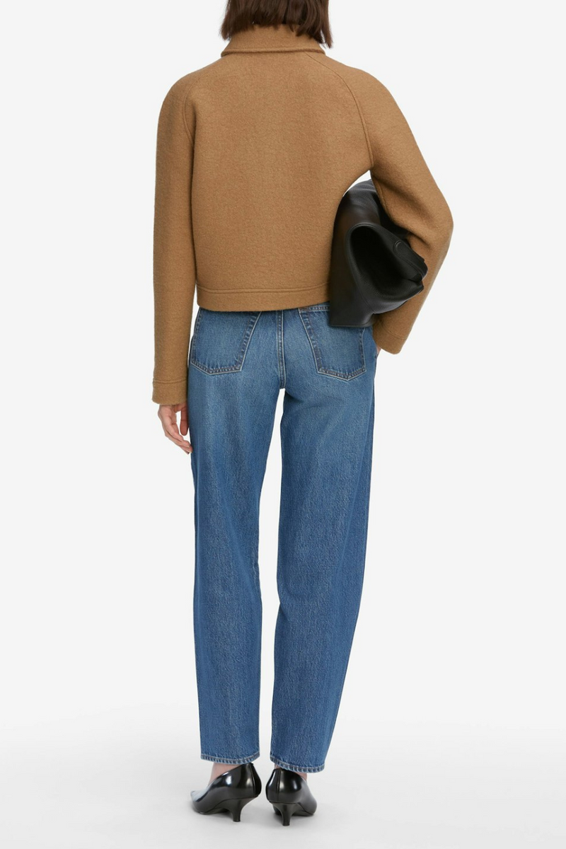 The Raglan Zip Front Jacket Camel