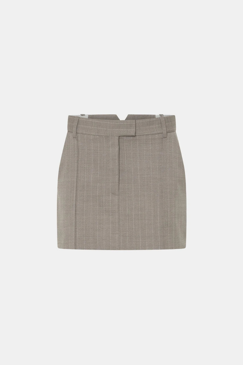 Arnelle Skirt Natural Pinstripe