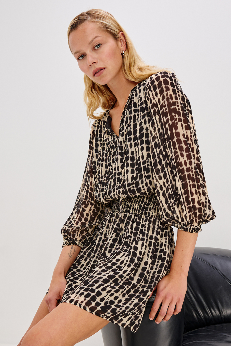 Kari Mini Dress Spotted Shibori