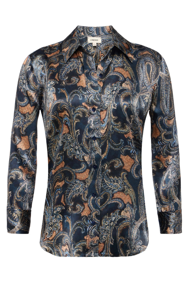 Dani Blouse Midnight Multi Etched Paisley
