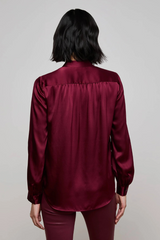 Bianca Silk Blouse Dark Port