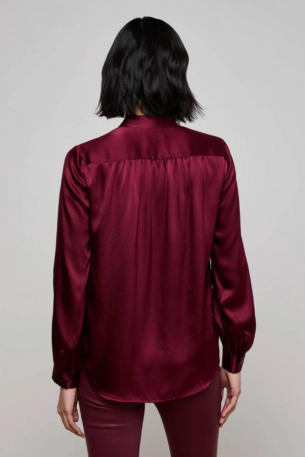 Bianca Silk Blouse Dark Port