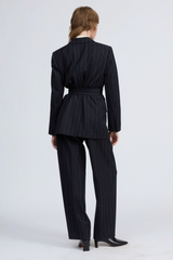 Virginia Striped Blazer Navy Stripe