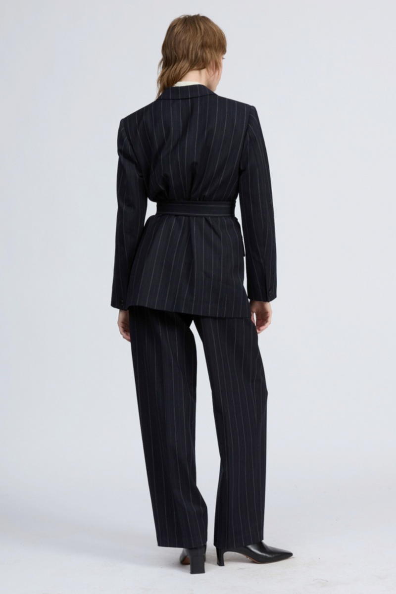 Virginia Striped Blazer Navy Stripe