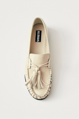 Marietta Onix Cream Leather Loafers