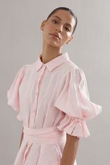 Bloom Dress Pink Linen