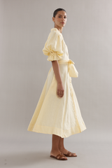 Bloom Dress Yellow Linen