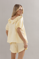 Little Darling Blouse Yellow Linen
