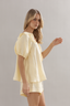 Little Darling Blouse Yellow Linen