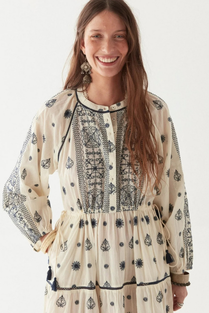 Caroline Dress Off White