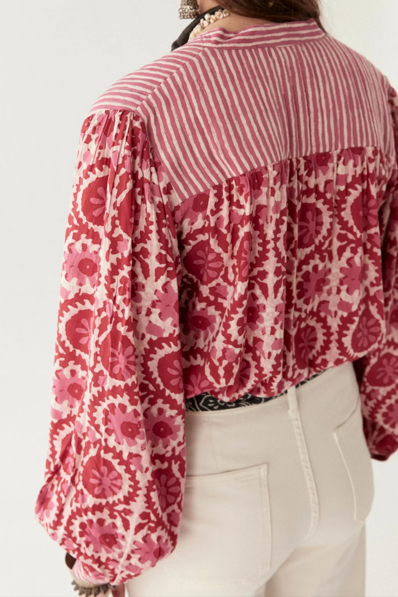 Leandra Blouse Flamingo Grooves