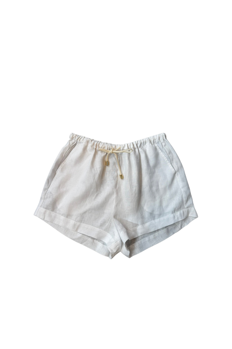Juno Short White Linen