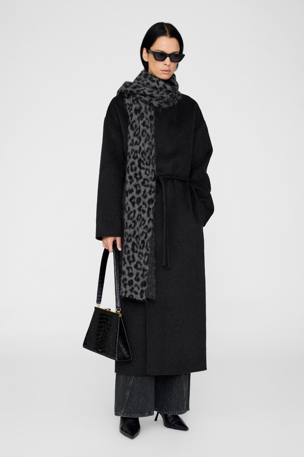 Hannah Scarf Grey Leopard