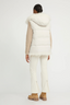 Reversible Long-Haired Lambskin Gilet Blanc