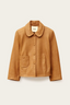 Bilos Cropped Leather Jacket Caramel
