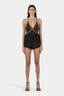 Sophia Beaded Halter Top Onyx + Oak