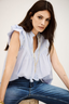 Janny Sleeveless Top Blue