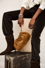 June Suede Bag Cognac