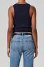 Isabel Rib Tank Navy