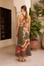 Marilyn Denim Midi Dress Khaki