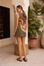 Marilyn Denim Mini Dress Khaki