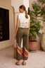 Marilyn Denim Mid Rise Jean Khaki