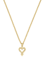 Mini Gypsy Heart Necklace 22k Gold Vermeil