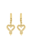Mini Gypsy Heart Earrings 22k Gold Vermeil