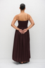 Shirred Bodice Dress Aubergine