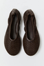 Lattice Weave Ballet Flat Coffee