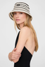 Nicks Bucket Hat Black Stripe French Terry