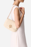 Medium Braided Leather Moon Bag Ivory