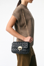 Medium Braided Leather Moon Bag Black