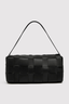 Woven Envelope Mini Tote Black
