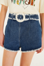 Crochet Denim Shorts