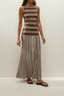 Tore Maxi Dress Ombre Stripe Macro Carob