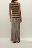 Tore Maxi Dress Ombre Stripe Macro Carob