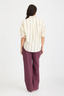 Chiara Long Sleeve Shirt Double Pinstripe | Cherry Ivory