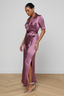 Klement Silk Shirt Dress Dusky Orchid