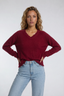 Jessie V-Neck Sweater Burgundy
